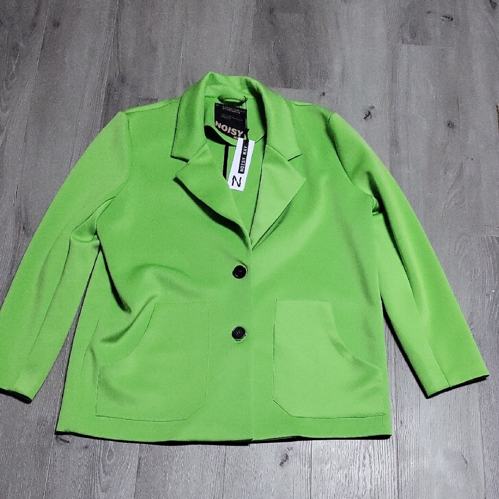 Noisy May Vibrant Green Suit Jacket